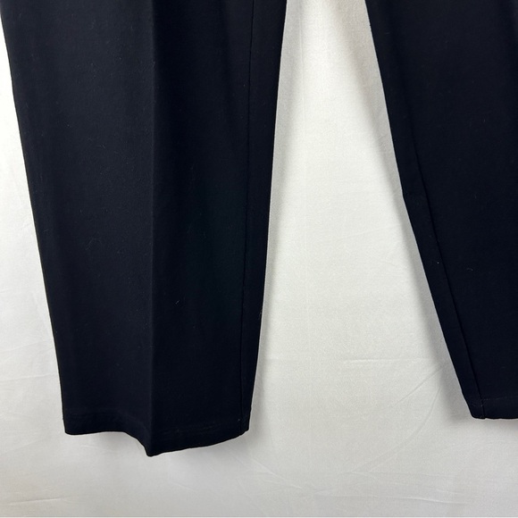 Eileen Fisher elastic waist straight leg pants black size L - Picture 2 of 4